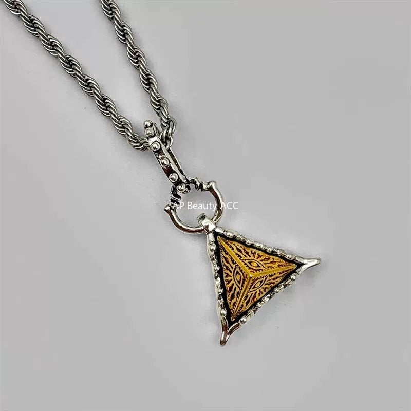 G관 - 호루스의 눈 삼각형 펜던트 체인 목걸이 [X1205] 25.10-2