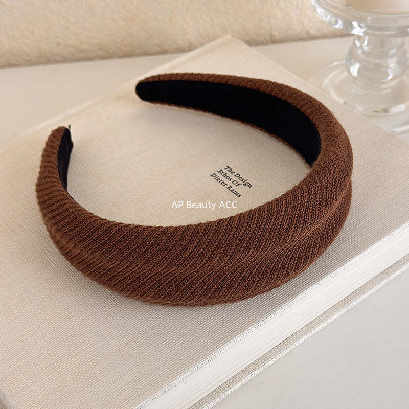 E관 - 컬러 니트 울 스펀지 머리띠 [27502] 25.09-4