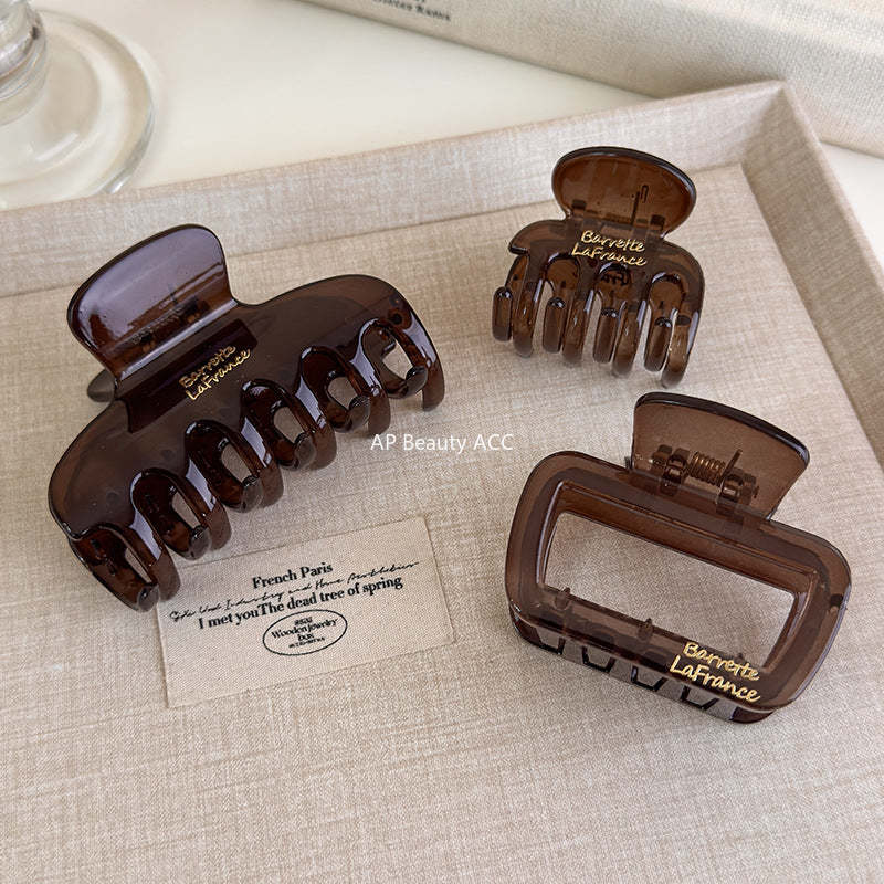 E관 - 골드 레터링 투명 사각형 집게핀 [27491] 25.09-4