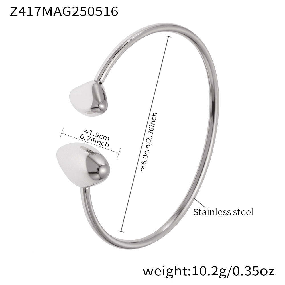 D관 - 삼각형 슬림 디자인 18K 도금 스테인리스 스틸 팔찌 [Z417] 25.05-4