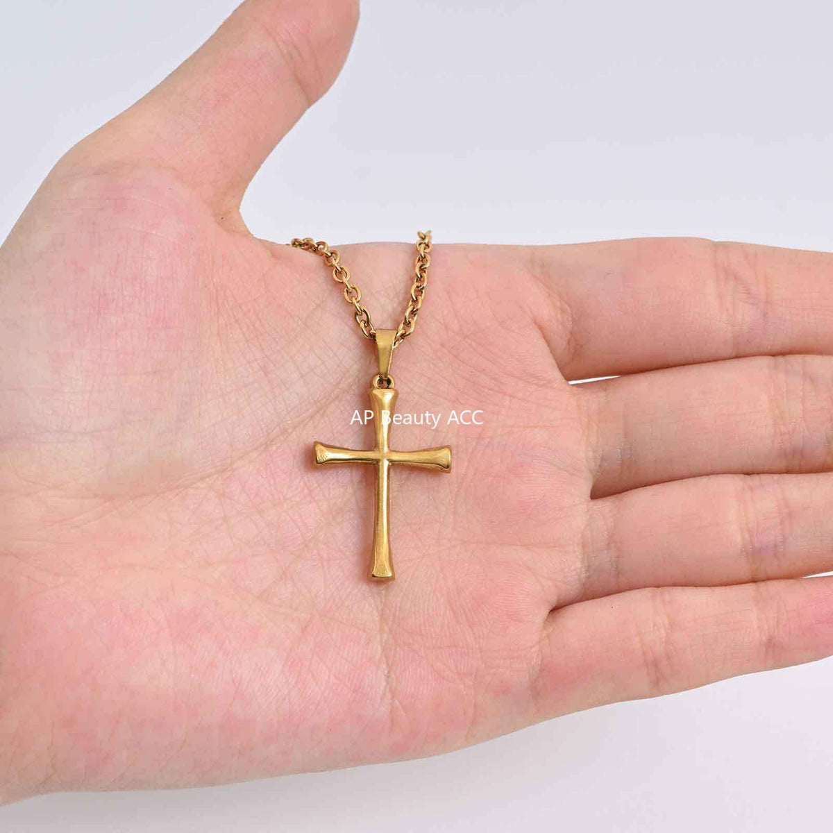 G관 - 스테인리스 스틸 십자가 펜던트 꼬임 체인 목걸이 [PN-2260] 25.10-4