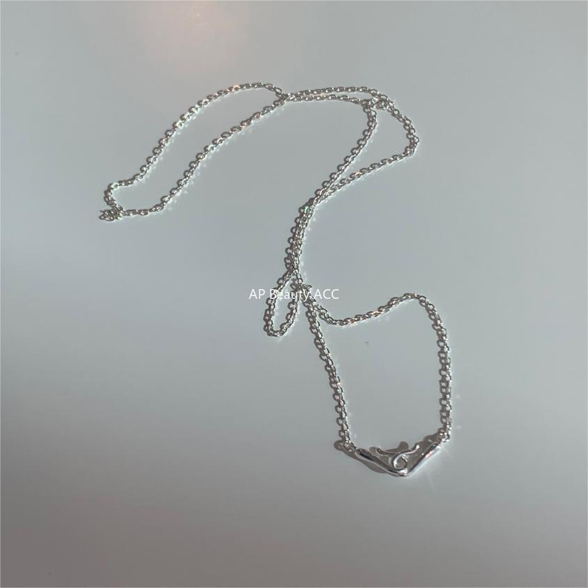 F관 - 925 실버 후크 디자인 펜던트 목걸이 [B1182] 24.12-3