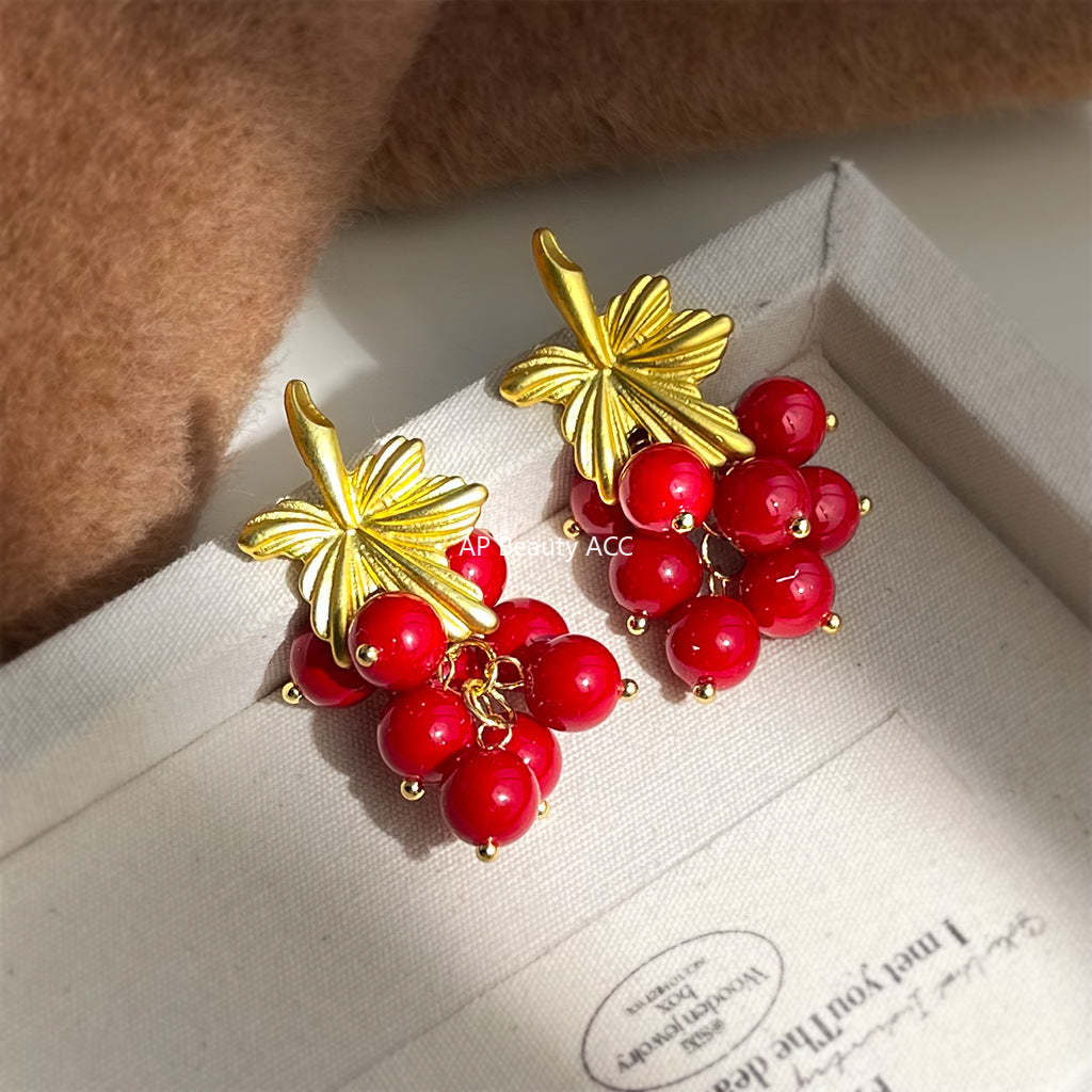 C관 - 태슬 포도송이 핸드메이드 925 은침 귀걸이 [7205] 25.12-2