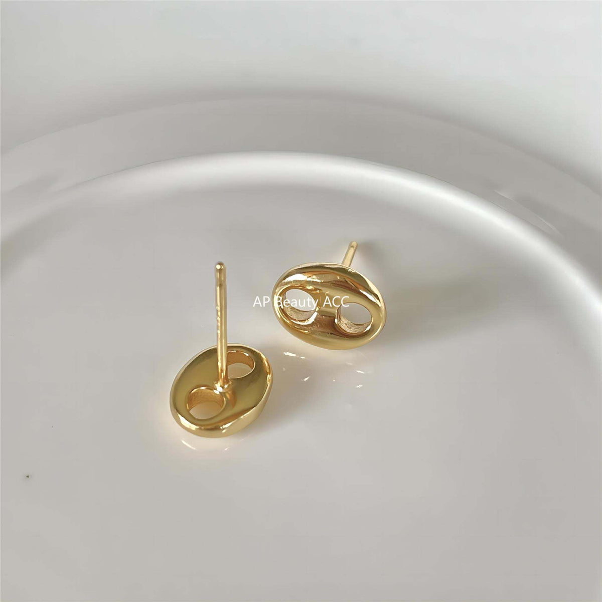 F관 - 925 실버 돼지코 디자인 스터드 귀걸이 [C1204] 25.12-2