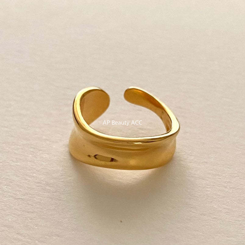 F관 - 925 실버 비정형 볼드 오픈 반지 [J1107] 25.12-1