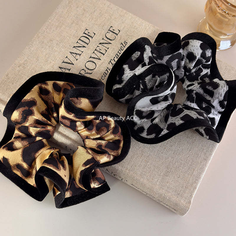 E관 - 호피 패턴 오버로크 곱창 헤어밴드 [27700] 25.11-4