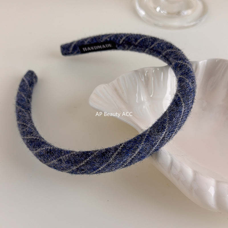E관 - 사선 스트라이프 니트 울 머리띠 곱창 헤어밴드 [27523] 25.09-4