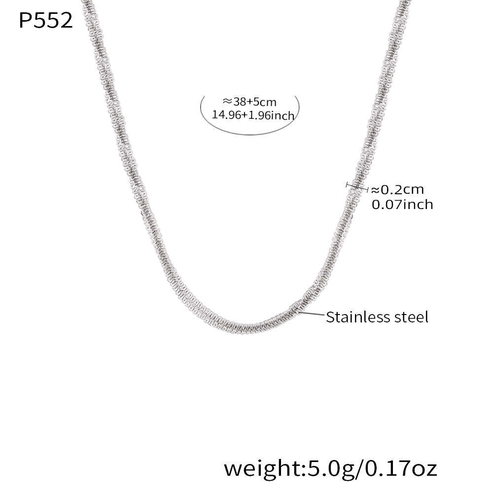D관 - 스파클 체인 18K 도금 스테인리스 스틸 목걸이 팔찌 [P552] 25.12-2