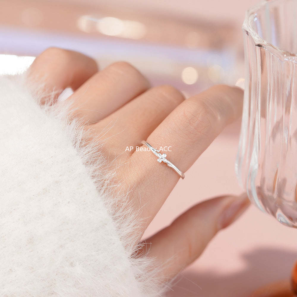 B관 - 999 실버 미니 플라워 오픈 반지 [YC5020R_1] 25.12-1