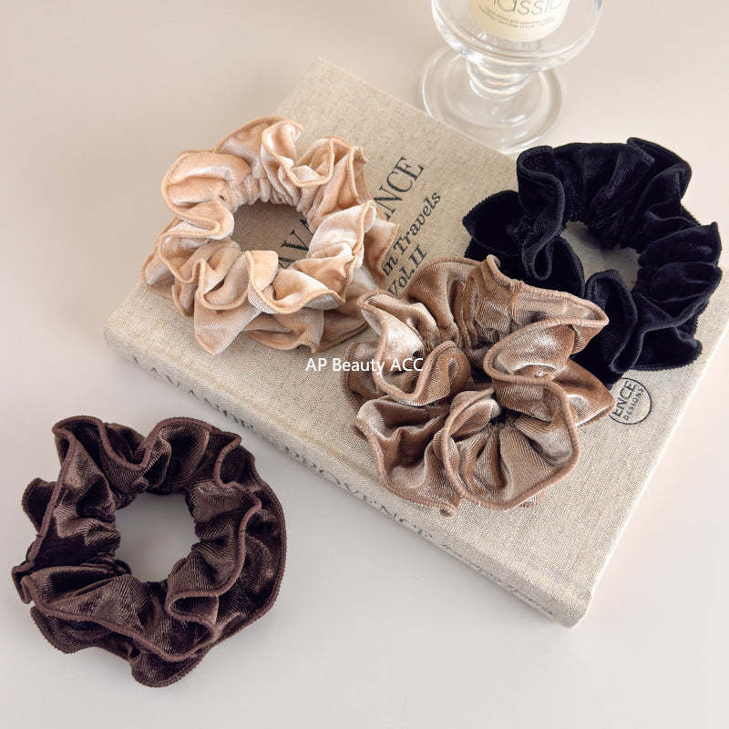 E관 - 벨벳 이중 레이어 곱창 헤어밴드 [26173] 25.11-1