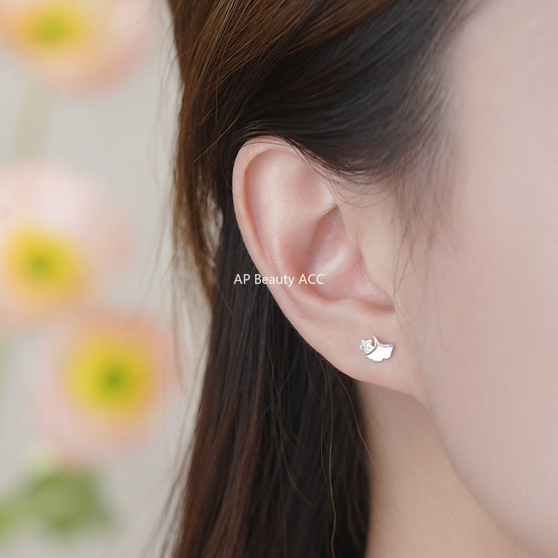 B관 - 999 실버 은행잎 별 디자인 귀걸이 [YC2023E_2] 25.10-3