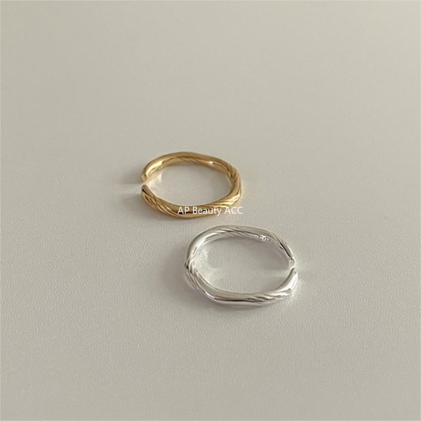 F관 - 925 실버 트위스트 오픈형 반지 [J1915] 25.10-5