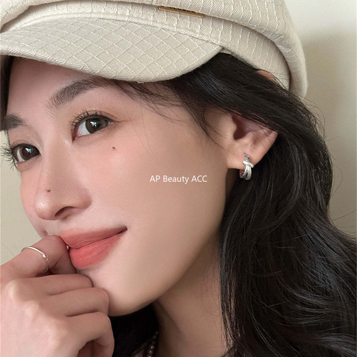 A관 - 925 은침 샌딩 매듭 귀걸이 [EH-3651] 25.07-2
