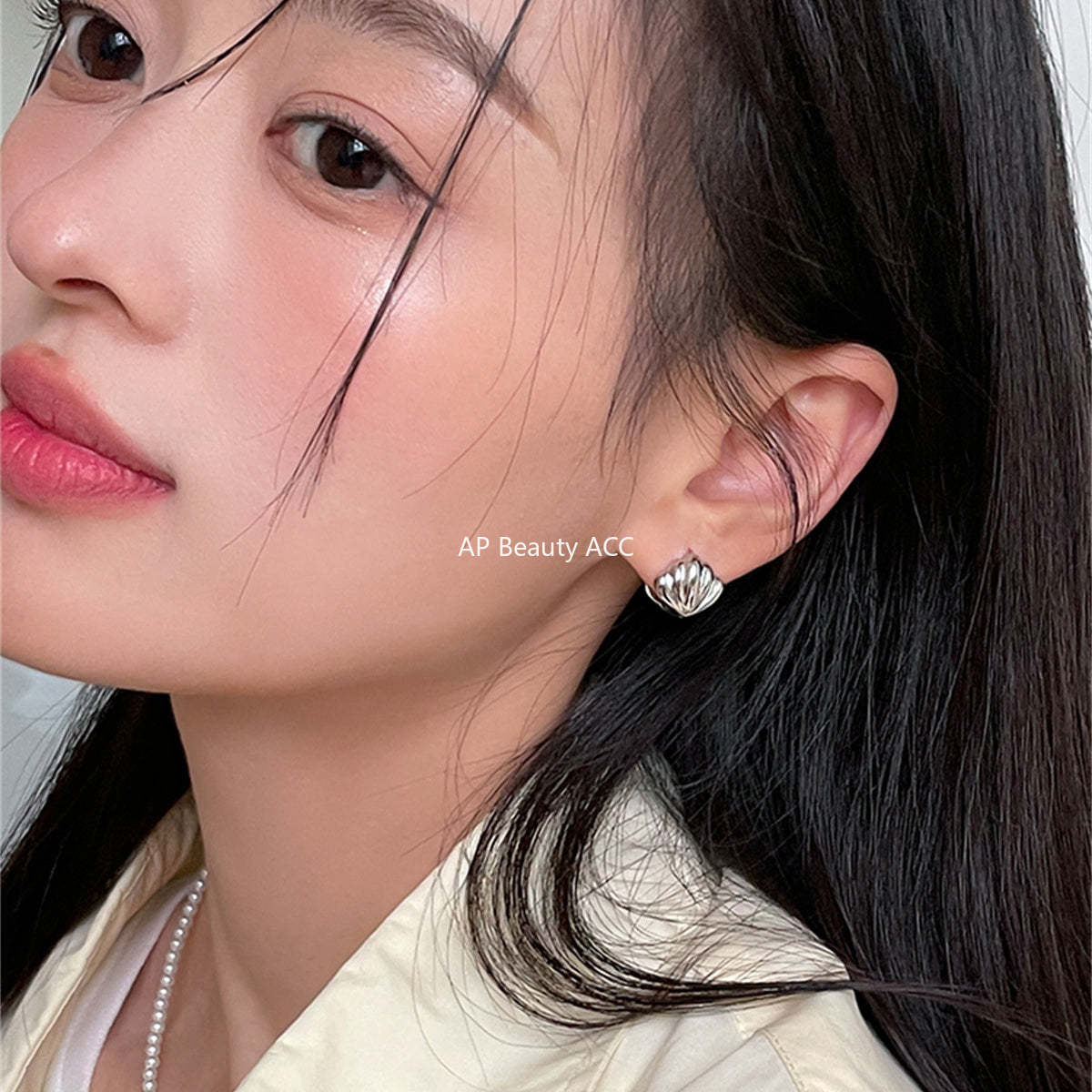 A관 - 925 은침 여름 비치 조개 모양 링형 귀걸이 [EH-2969] 24.07-3