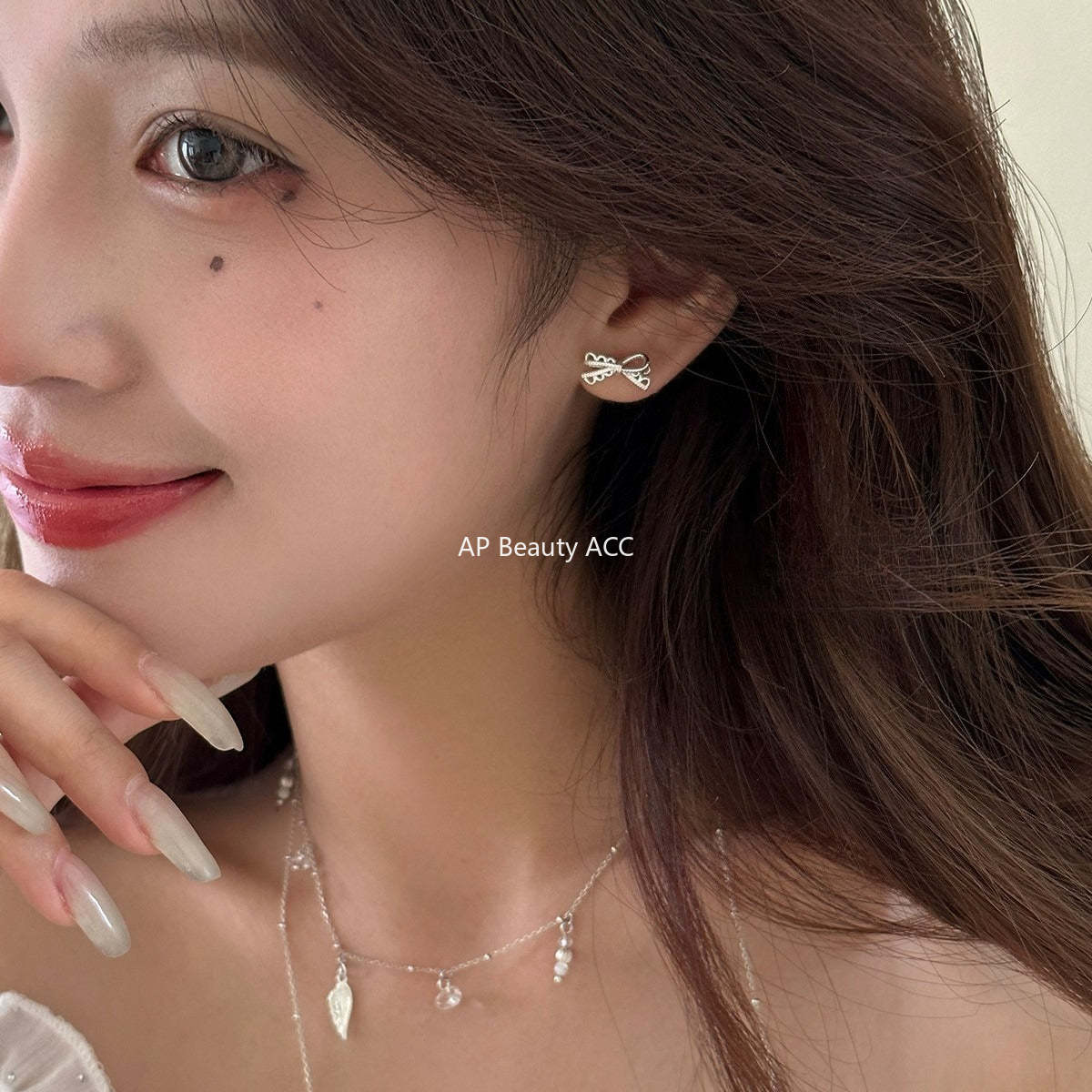 A관 - 리본 모양 플로럴 엣지 귀걸이 [EH-4167] 25.10-2