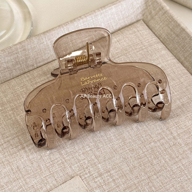 E관 - 골드 레터링 투명 사각형 집게핀 [27491] 25.09-4