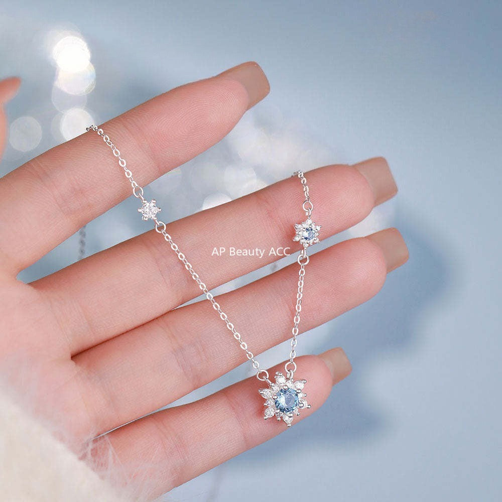 B관 - 999 실버 눈꽃 큐빅 목걸이 반지 팔찌 [YC0938N_1 YC3199R_1 YC4059SL_1] 25.12-3