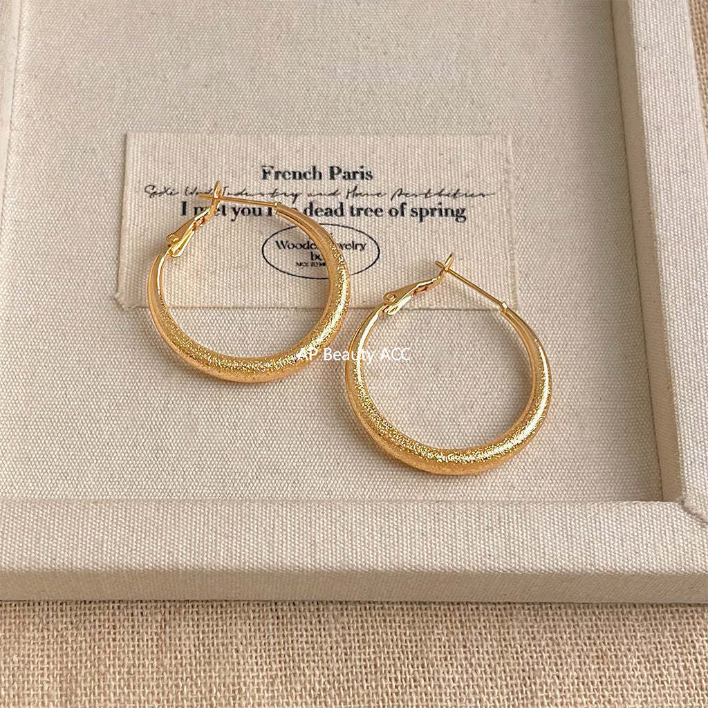 C관 - 매트 볼드 디자인 링 귀걸이 [5458-5460] 25.02-1