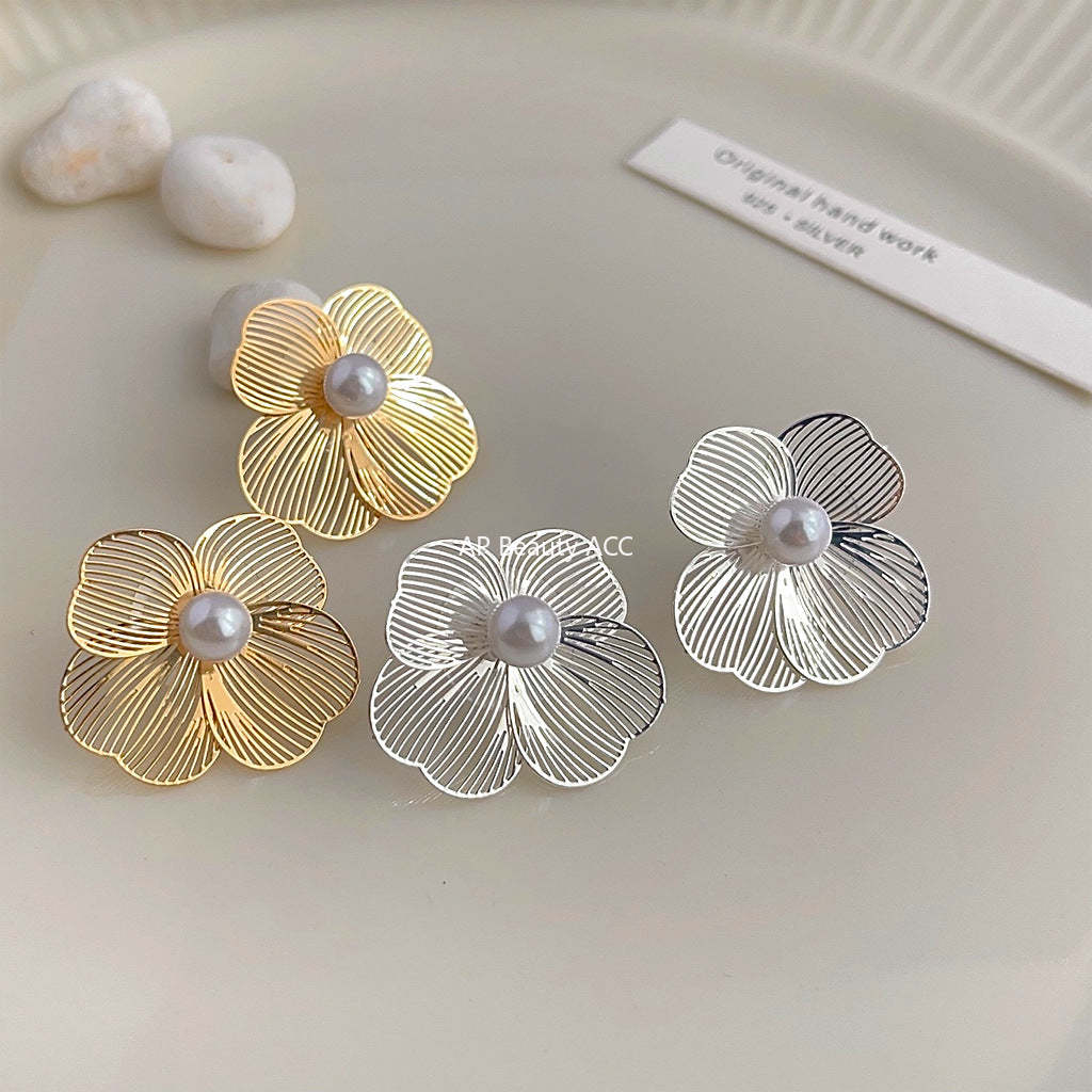 C관 - 개성 있는 리본 백금 도금 은침 귀걸이 [3960-3961] 24.05-2