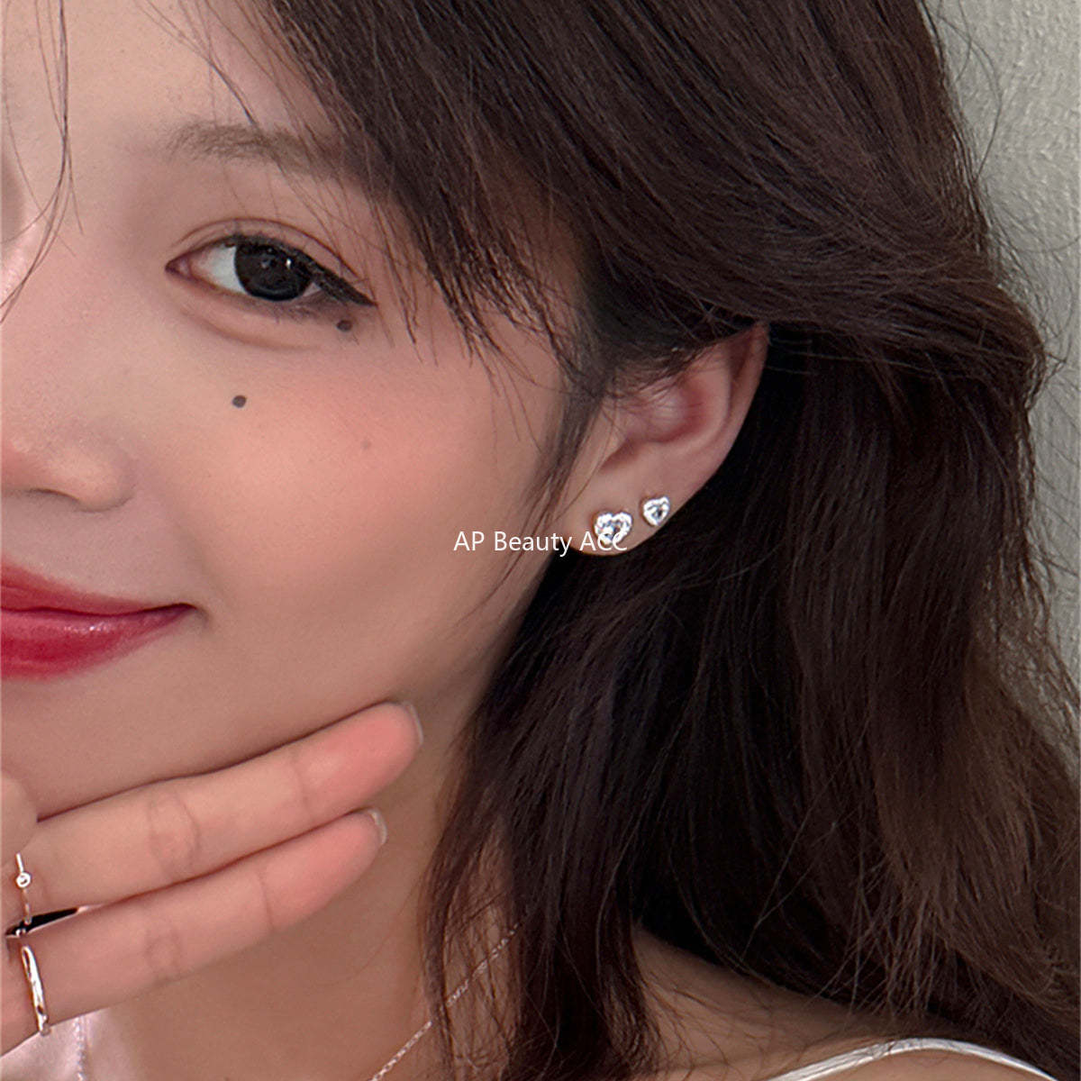 A관 - 하트 풀큐빅 925 은침 귀걸이 [EH-3950] 25.08-5