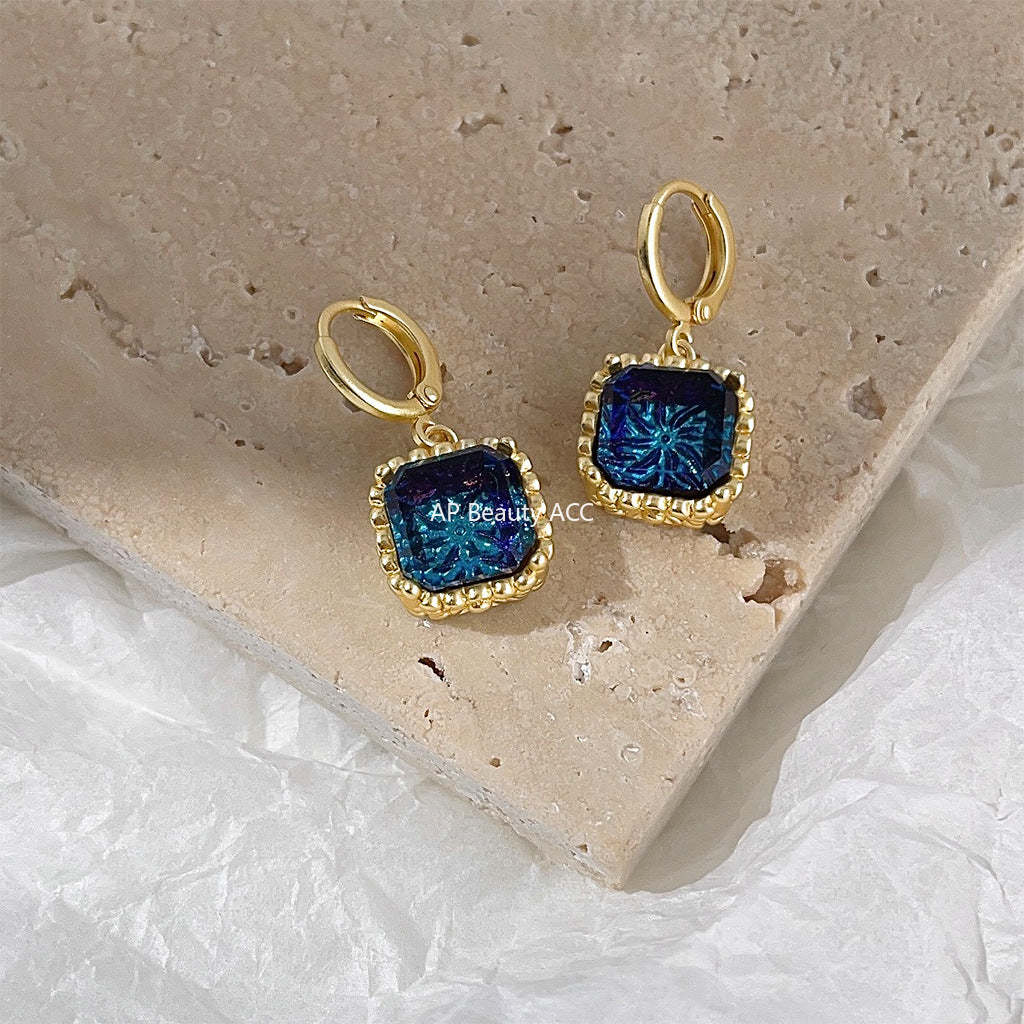 C관 - 색상 전환 유리 크리스탈 독창적 귀걸이 [4064] 24.06-1