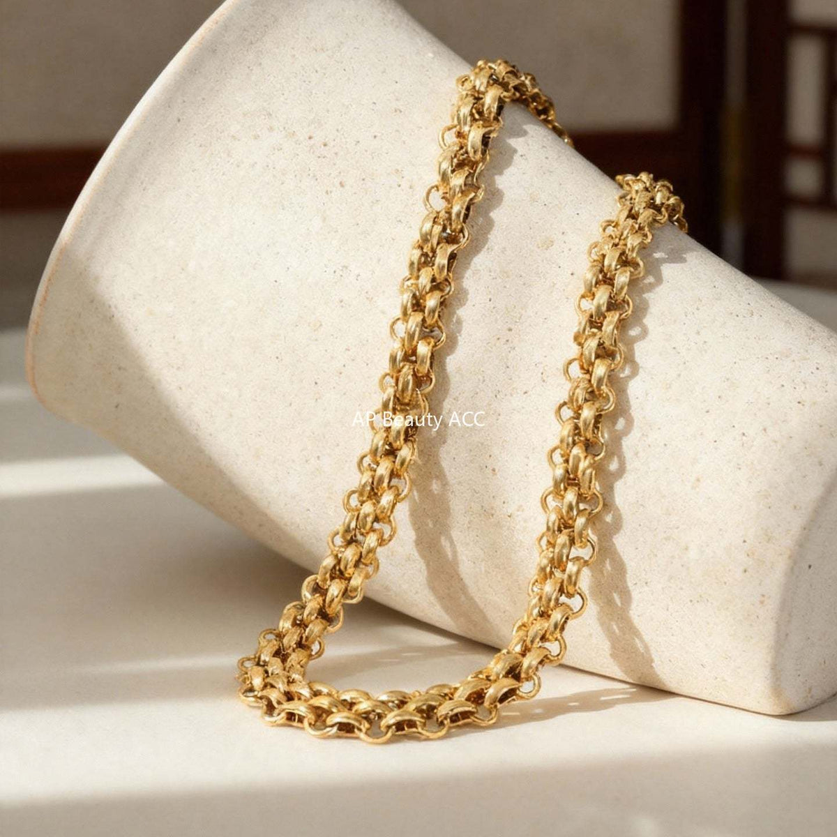 D관 - OT 고리 볼드 체인 18K 도금 스테인리스 스틸 목걸이 팔찌 [P1441] 25.12-2