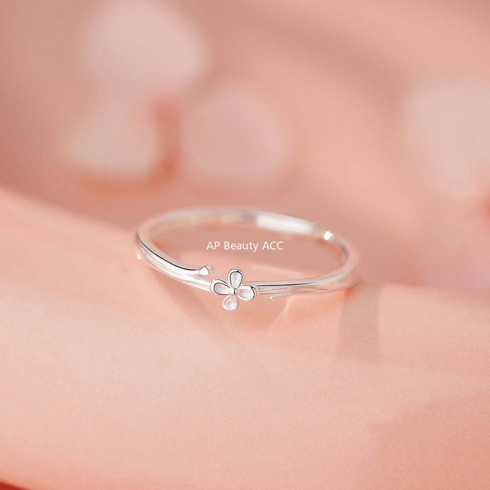 B관 - 999 실버 미니 플라워 오픈 반지 [YC5020R_1] 25.12-1