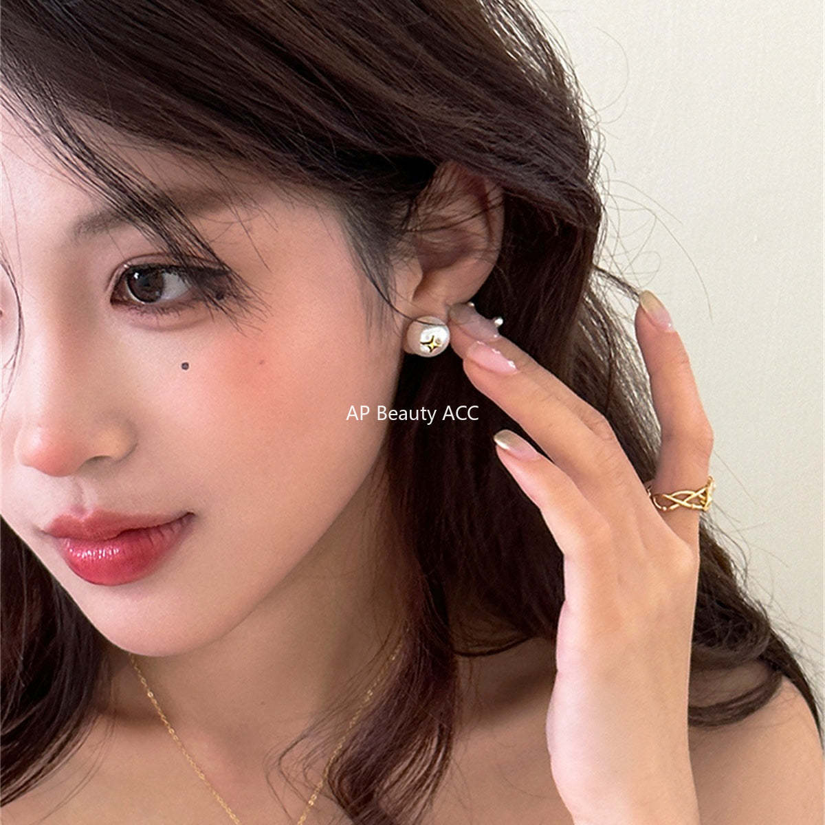 A관 - 925 은침 진주 별 스터드 귀걸이 [EH-3997] 25.10-2