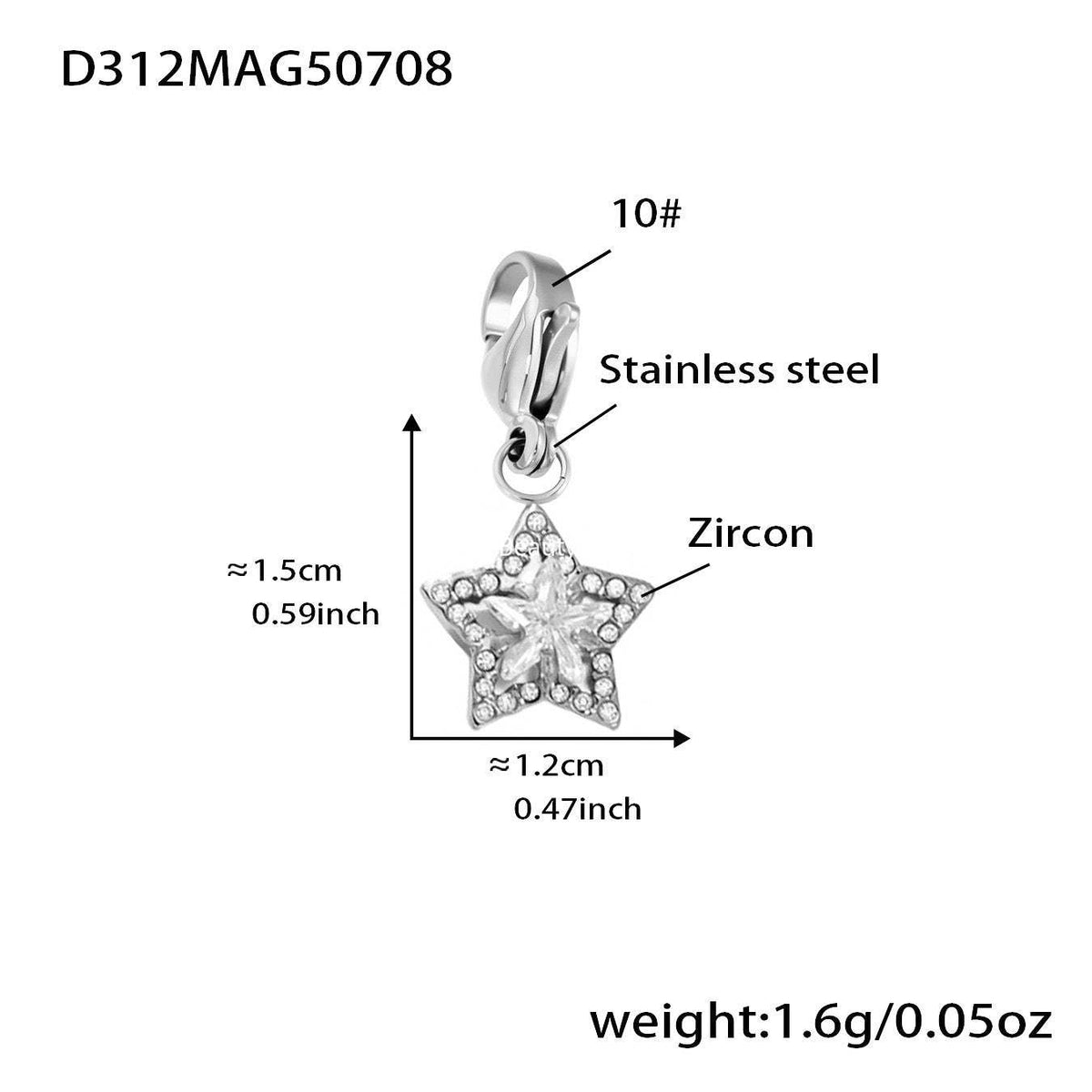 D관 - 스테인리스 스틸 DIY 다중 펜던트 팔찌 목걸이 [E670] 25.09-4