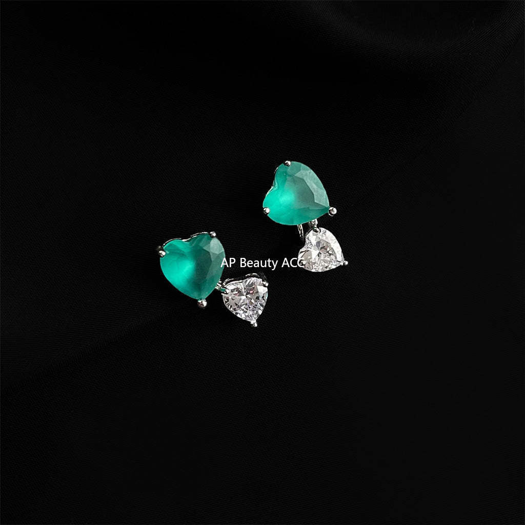 C관 - 큐빅 레진 진주 무피어싱 나선형 이어커프 귀걸이 [EJ0203F] 25.02-3