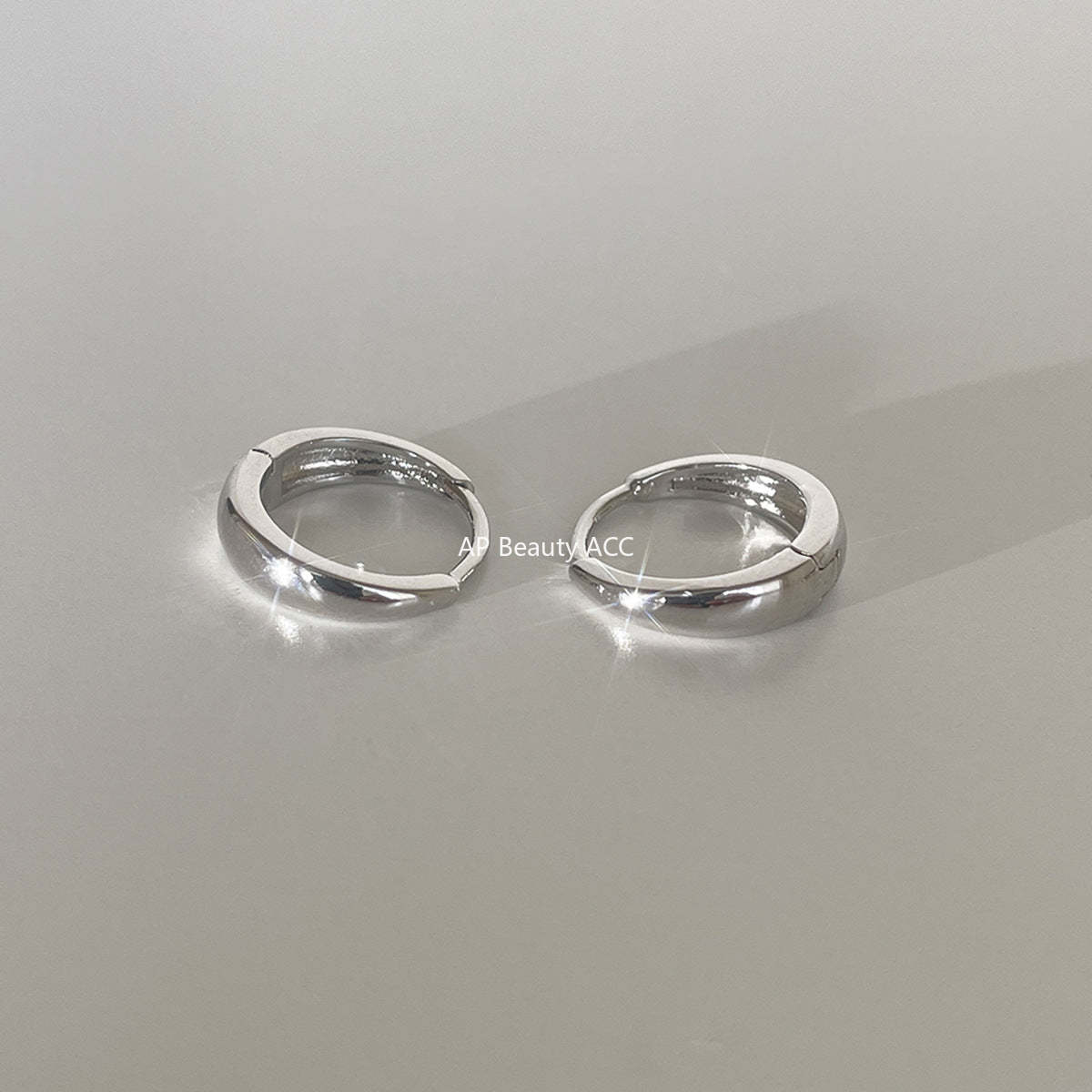 A관 - 큐빅 925 은침 링 후프 귀걸이 [EH-4324] 25.12-2