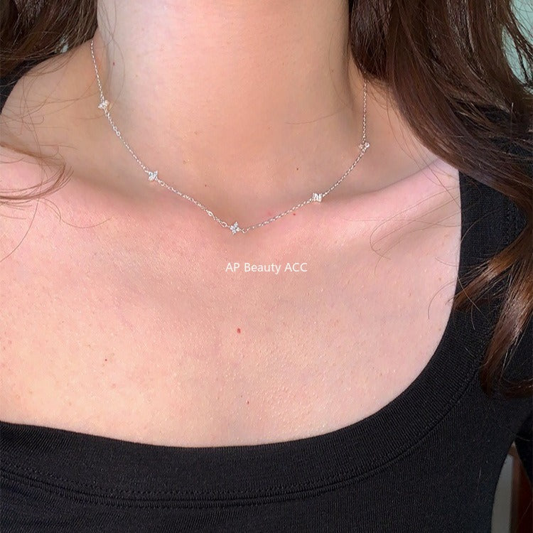 A관 - 925 실버 네잎클로버 디자인 목걸이 [XL-1228] 25.11-1