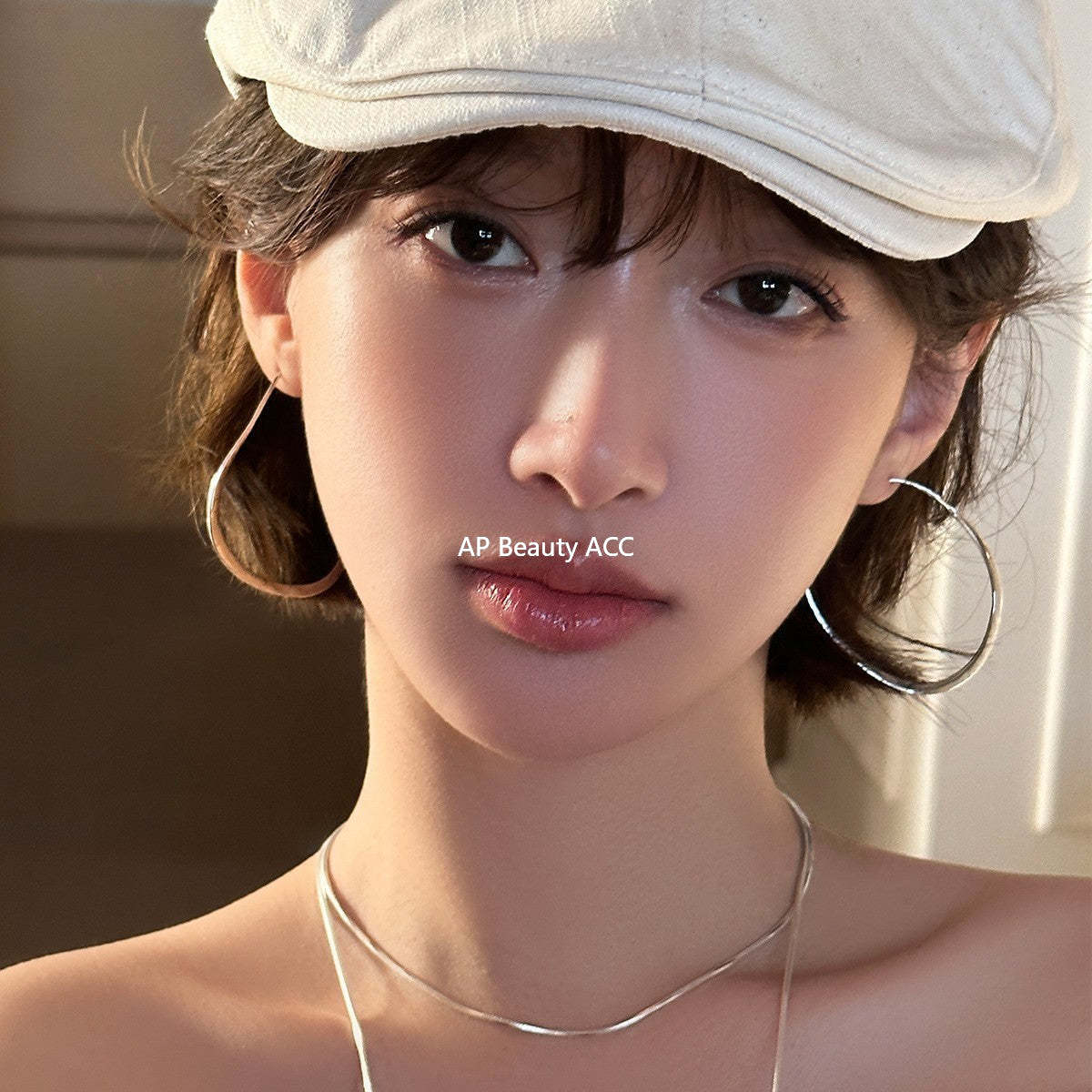 A관 - 925 은침 심플 대형 링 귀걸이 [EH-3968] 25.10-2