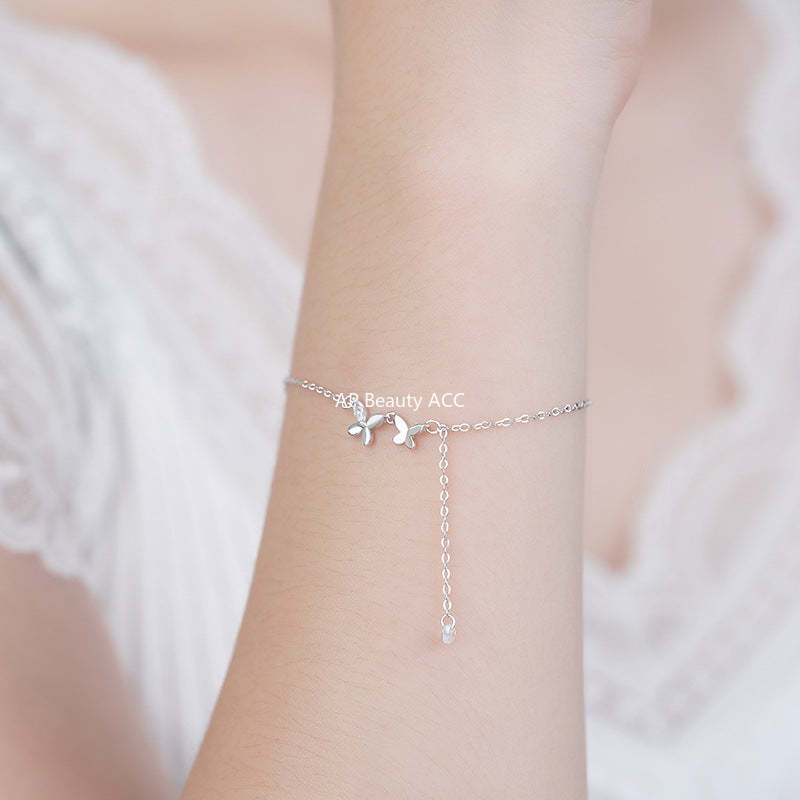 B관 - 925 실버 나비 디자인 체인 드롭 팔찌 [YC5115SL_1] 25.10-5
