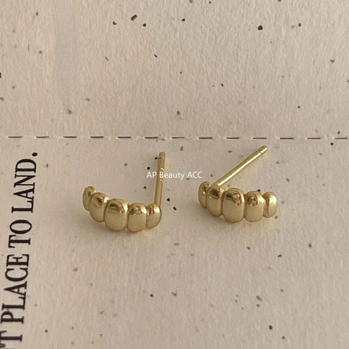 F관 - 925 실버 타원형 크루아상 모양 귀걸이 [C1376] 24.12-3