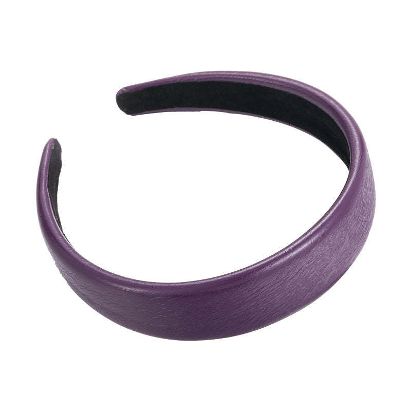 E관 - 퍼플 유광 가죽 볼륨 머리띠 [27812] 25.12-3