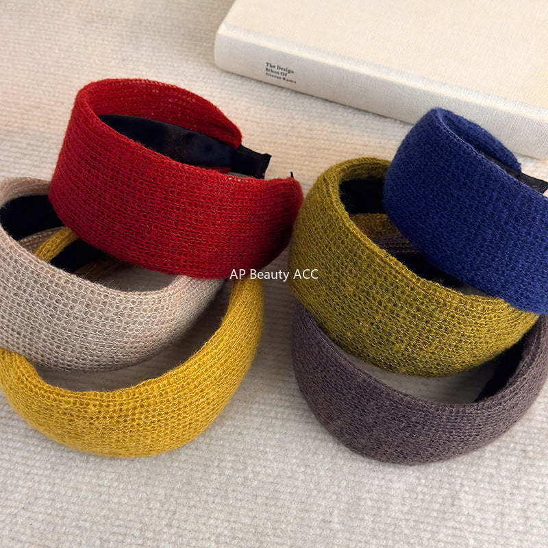 E관 - 니트 소재 볼륨 와이드 머리띠 [27794] 25.12-3