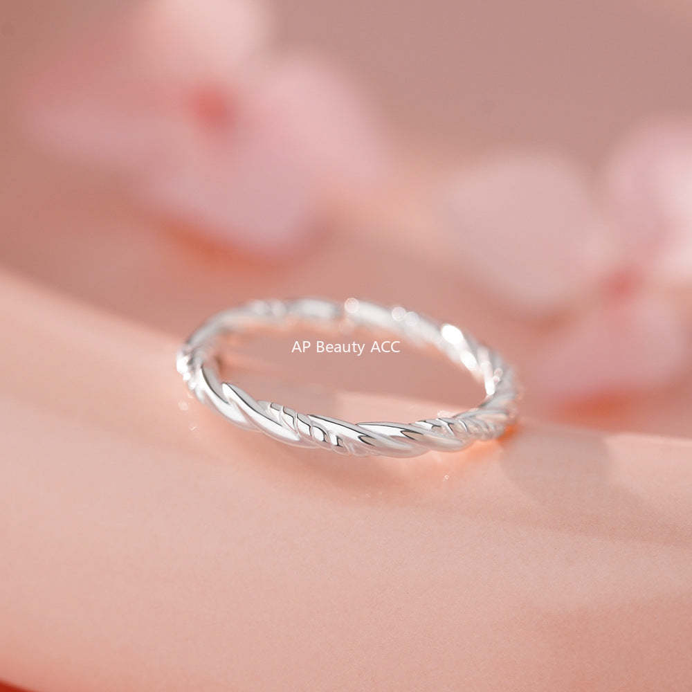 B관 - 925 실버 트위스트 씬 반지 [YC3302R_1] 25.12-3