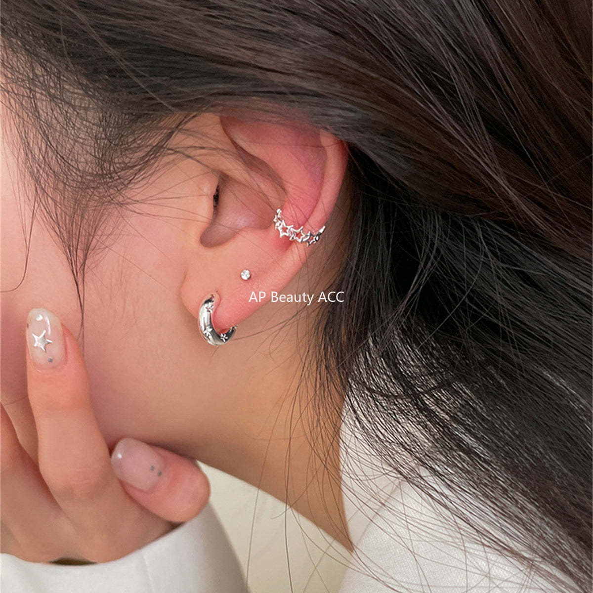 A관 - 별 925 은침 C형 디자인 귀걸이 [EH-3732] 25.07-2