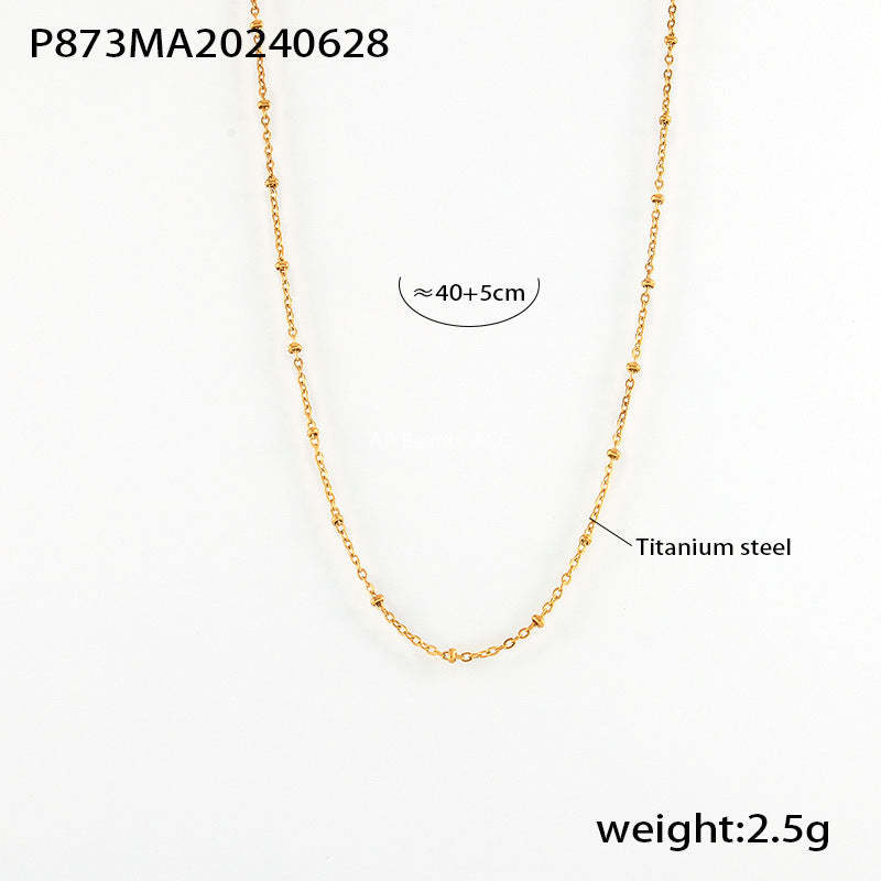 D관 - 미니멀 드롭 펜던트 트렌디 스테인리스 스틸 목걸이 귀걸이 [TXF113-TXP113-P873] 24.09-1