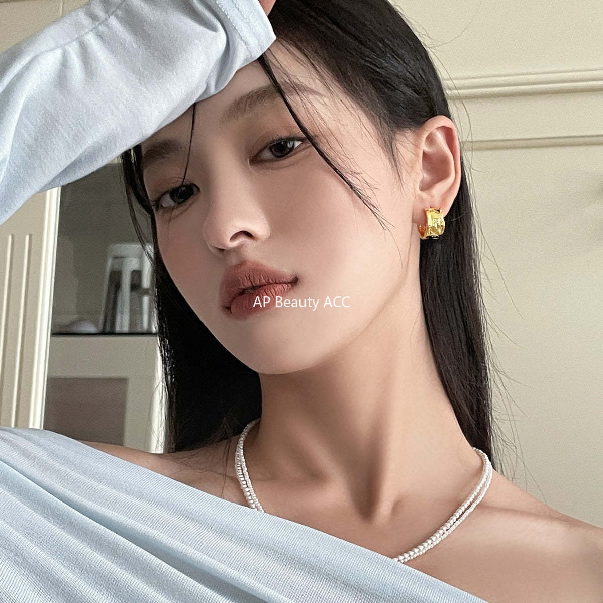 A관 - 925 은침 비정형 팔각별 링 귀걸이 [EH-2889] 24.05-3