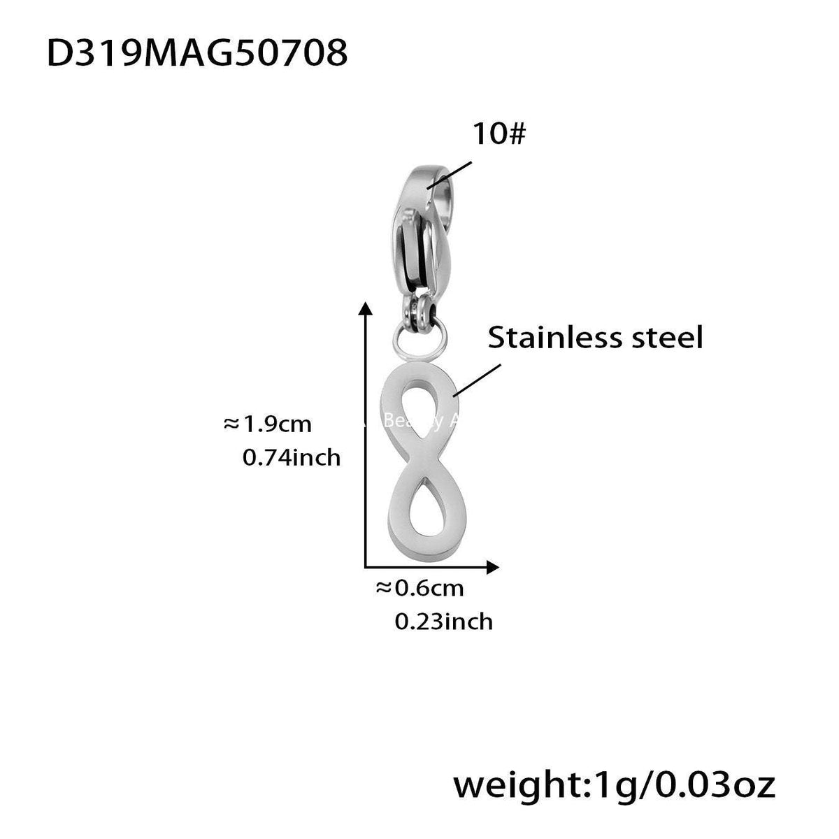 D관 - 스테인리스 스틸 DIY 다중 펜던트 팔찌 목걸이 [E670] 25.09-4