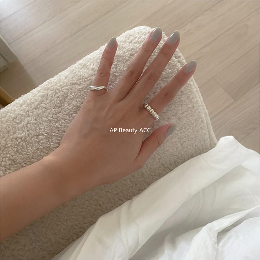 F관 - 925 실버 비즈 디자인 반지 [J1909] 25.10-1