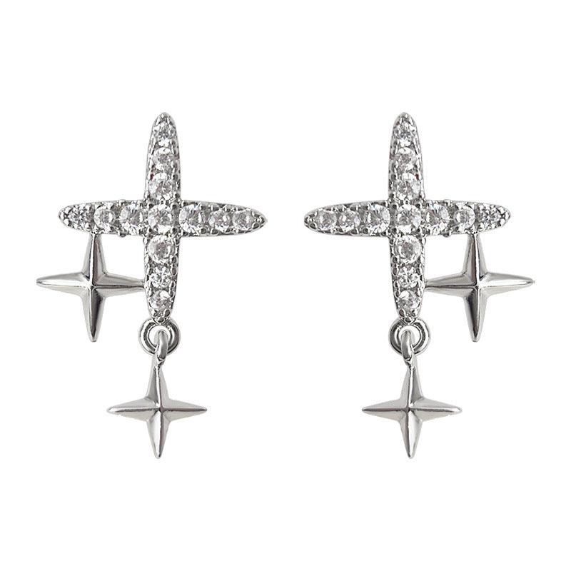 C관 - 팔각 별 큐빅 장식 귀걸이 세련된 귀걸이 [3648] 24.03-4