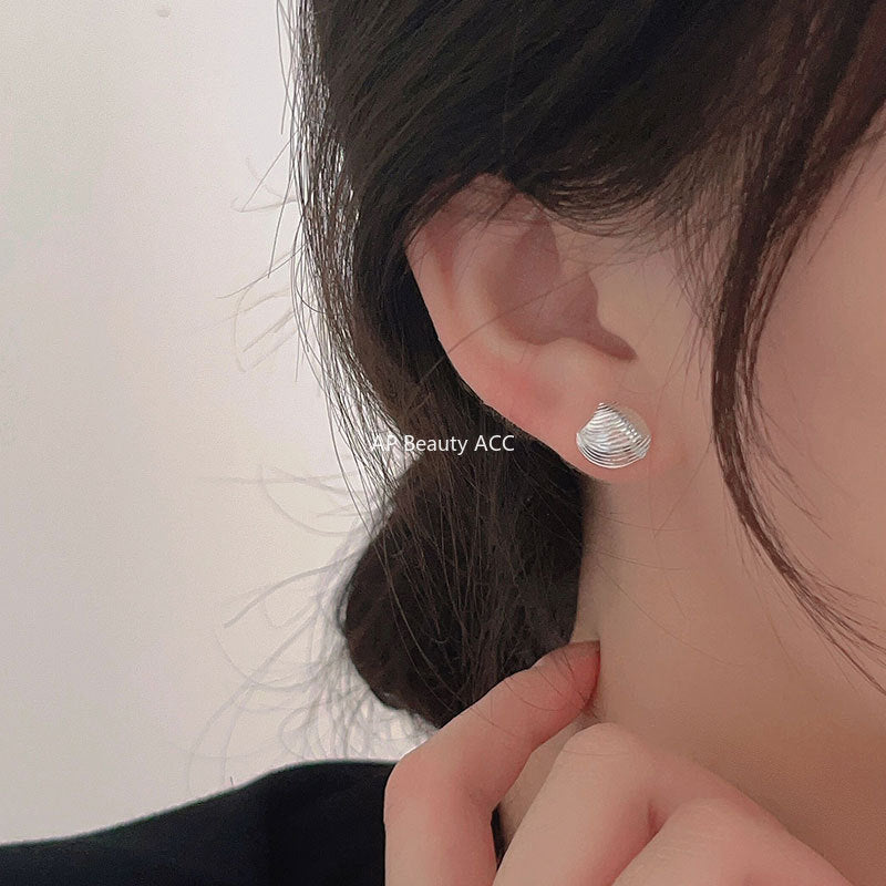 F관 - 925 실버 불가사리 조개 비대칭 귀걸이 [C1219] 25.10-1