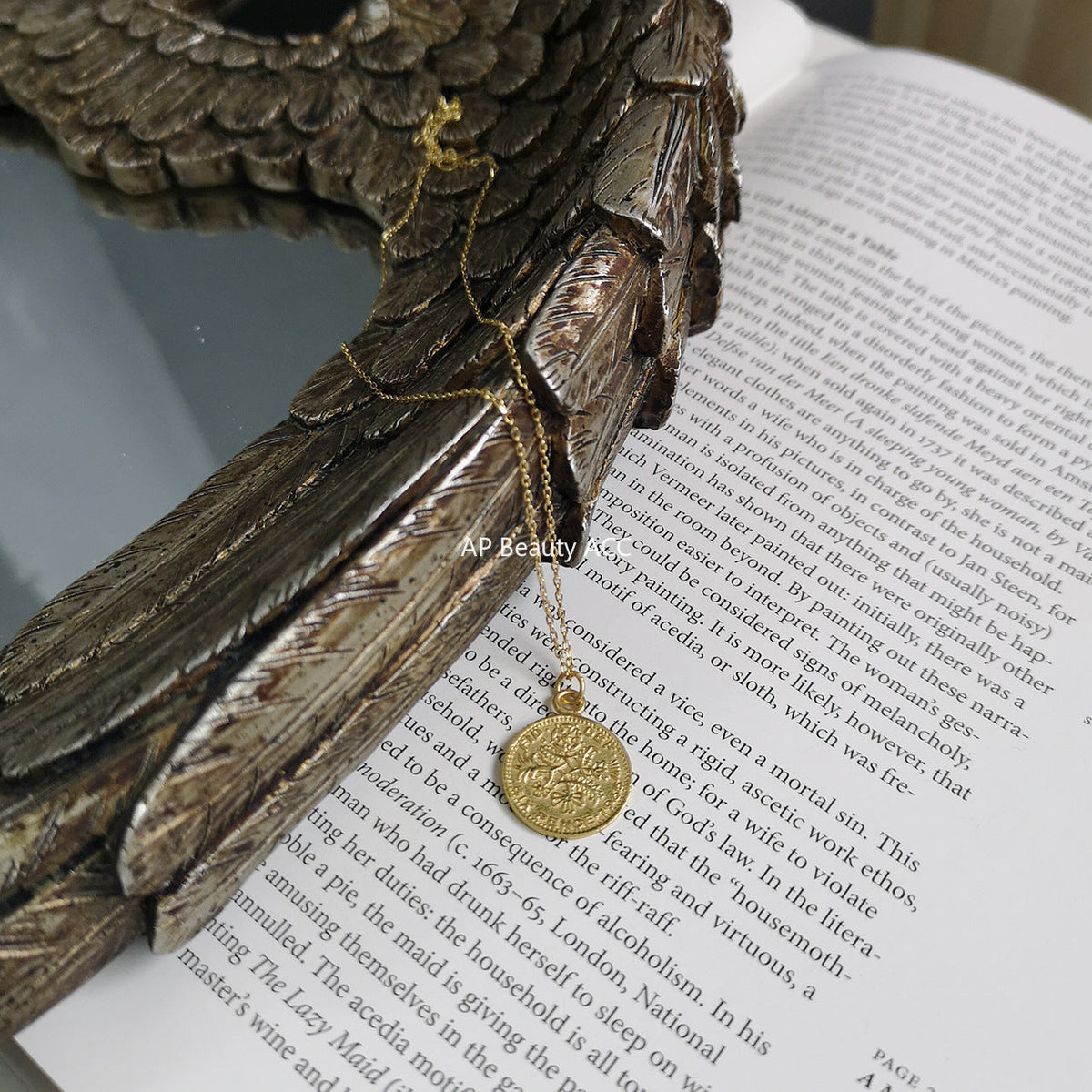 F관 - 925 실버 원형 코인 펜던트 목걸이 [B361] 25.10-3