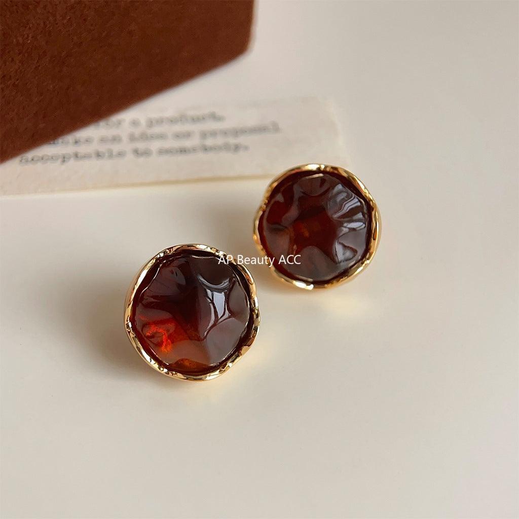 C관 - 실버 비정형 디자인 레트로 트렌디 엘레강스 귀걸이 [3646] 24.03-3