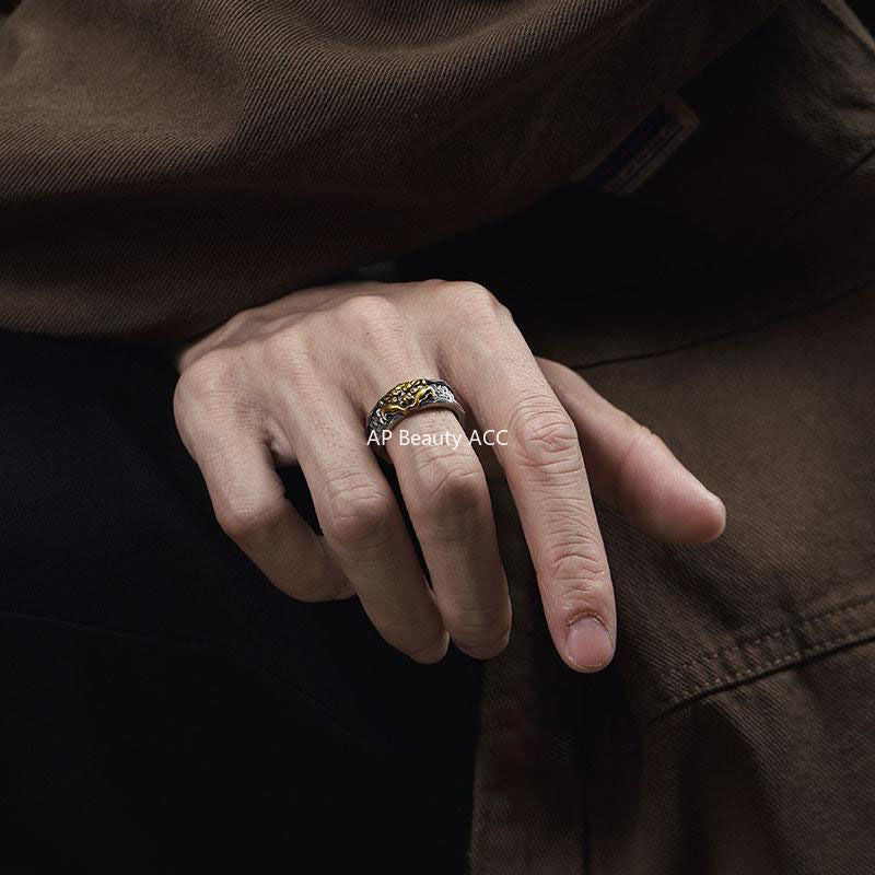 G관 - 빈티지 수호신 행운 남성용 반지 [J2549] 25.10-3