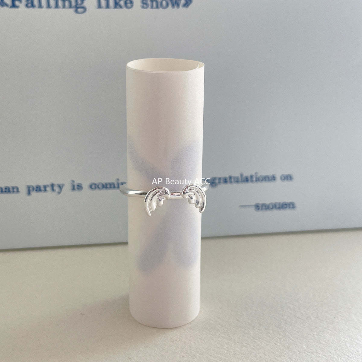 A관 - 925 실버 천사날개 별 디자인 오픈형 반지 [JZ-0717] 25.10-5