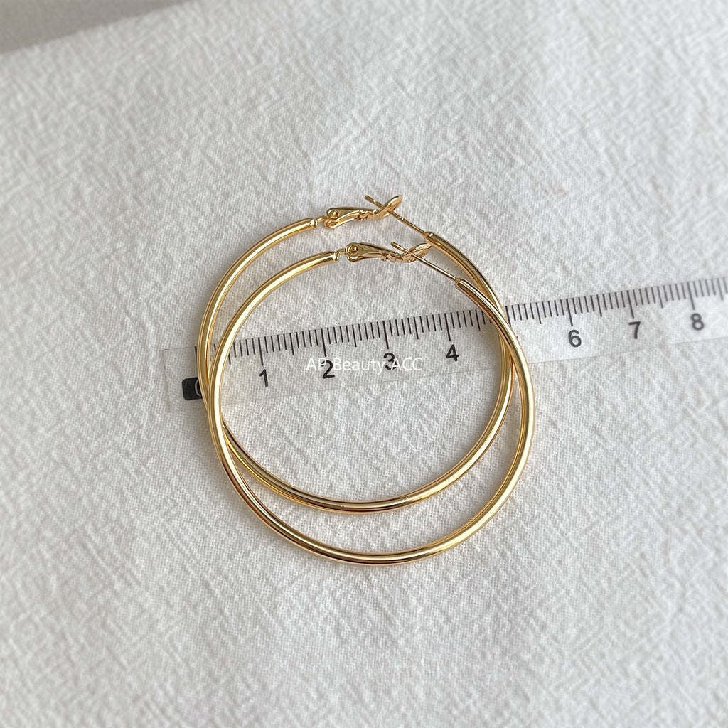 C관 - 와이드 원형 디자인 925 은침 링 귀걸이 [7120-7131] 25.11-3